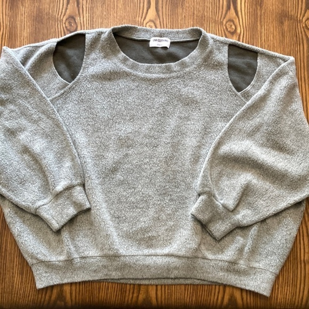 LNA‎ Embla Sherpa Sweatshirt in Elm Green XS - Picture 4 of 10